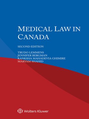 cover image of Medical Law in Canada